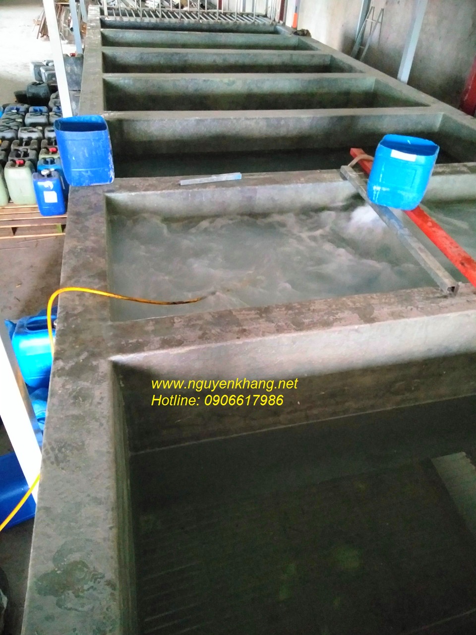 Thi công- Hướng dẫn pha bể hoá chất xử lý bề mặt kim loại